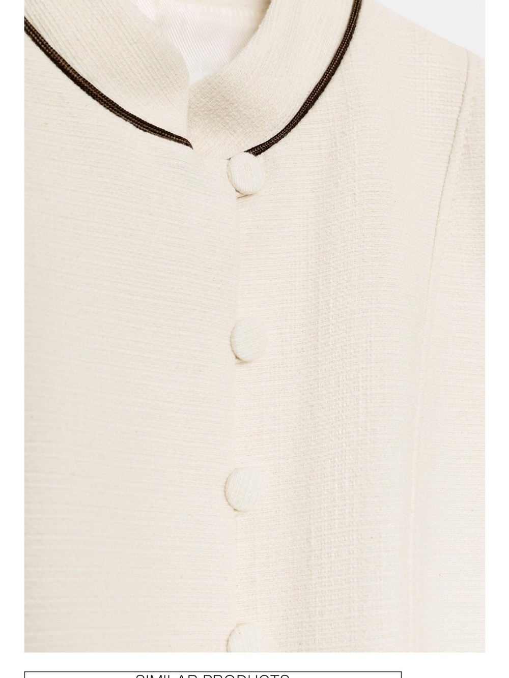 ZARA TAILORED CONTRAST PIPING BLAZER - Picture 10 of 11